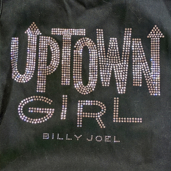 Billy Joel Bling Uptown Girl Black Tote Bag - Picture 5 of 10
